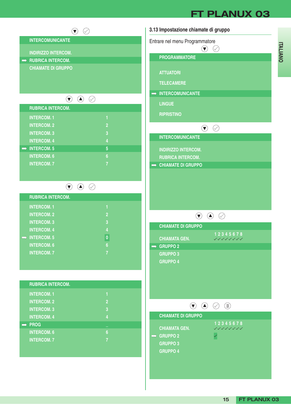 Ft planux 03 | Comelit FT PLANUX 03 User Manual | Page 15 / 48