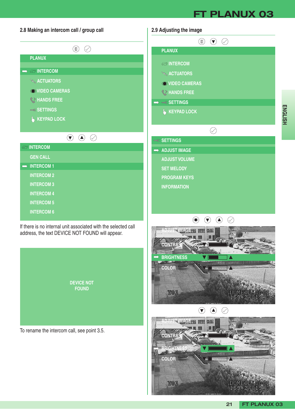 Ft planux 03 | Comelit FT PLANUX 03 User Manual | Page 21 / 48