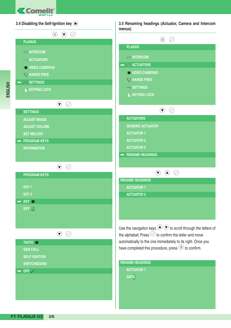 Comelit FT PLANUX 03 User Manual | Page 26 / 48