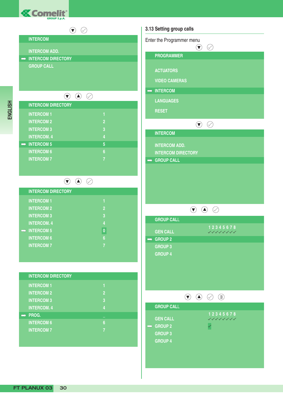 Comelit FT PLANUX 03 User Manual | Page 30 / 48