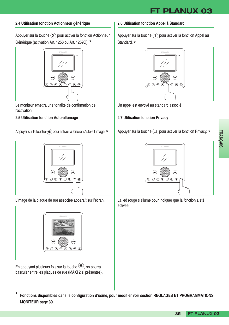 Ft planux 03 | Comelit FT PLANUX 03 User Manual | Page 35 / 48