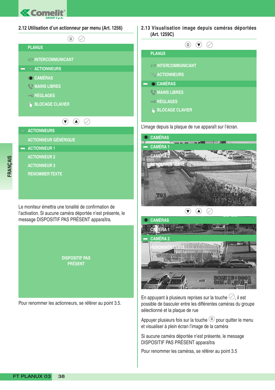 Comelit FT PLANUX 03 User Manual | Page 38 / 48