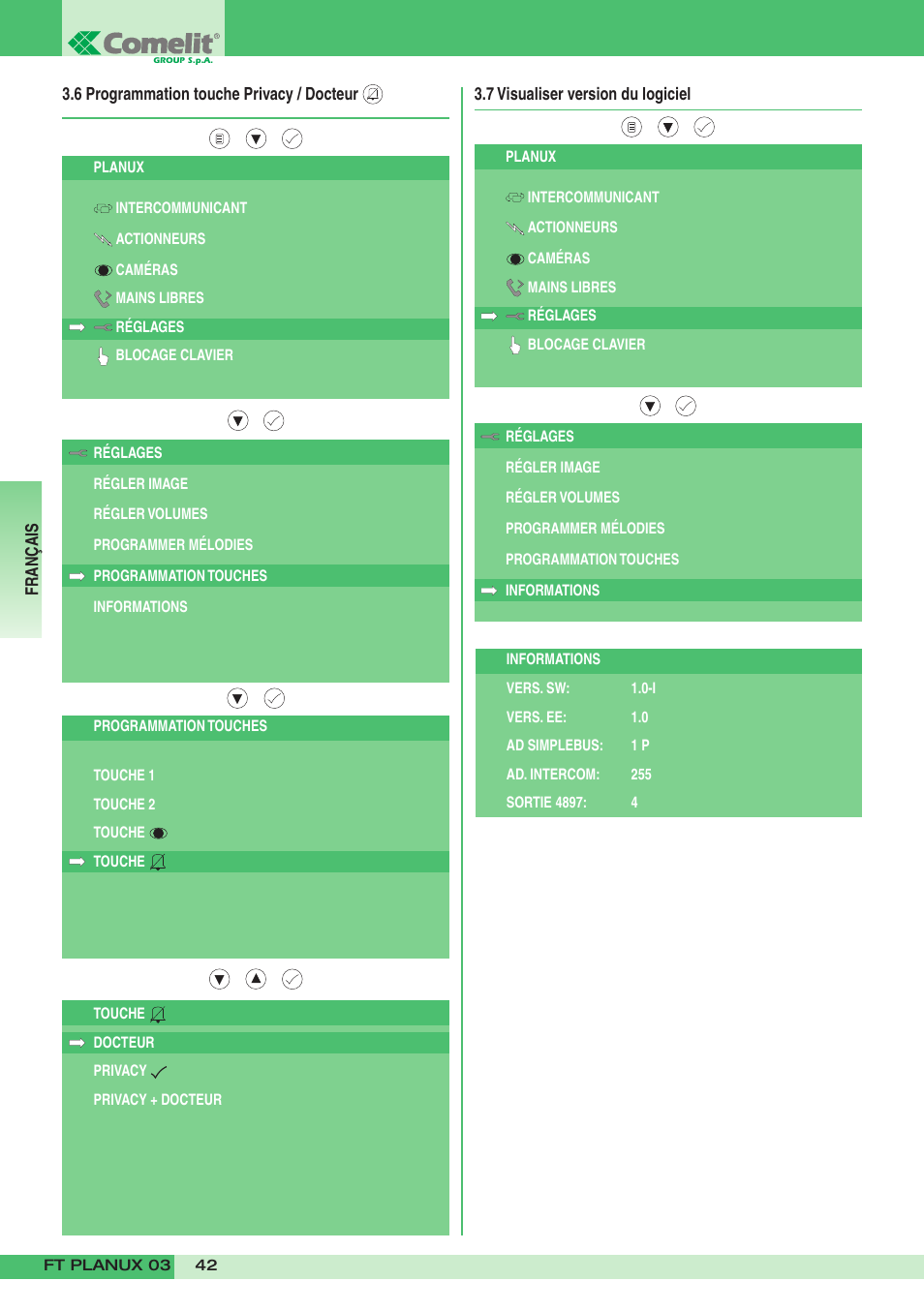 Comelit FT PLANUX 03 User Manual | Page 42 / 48
