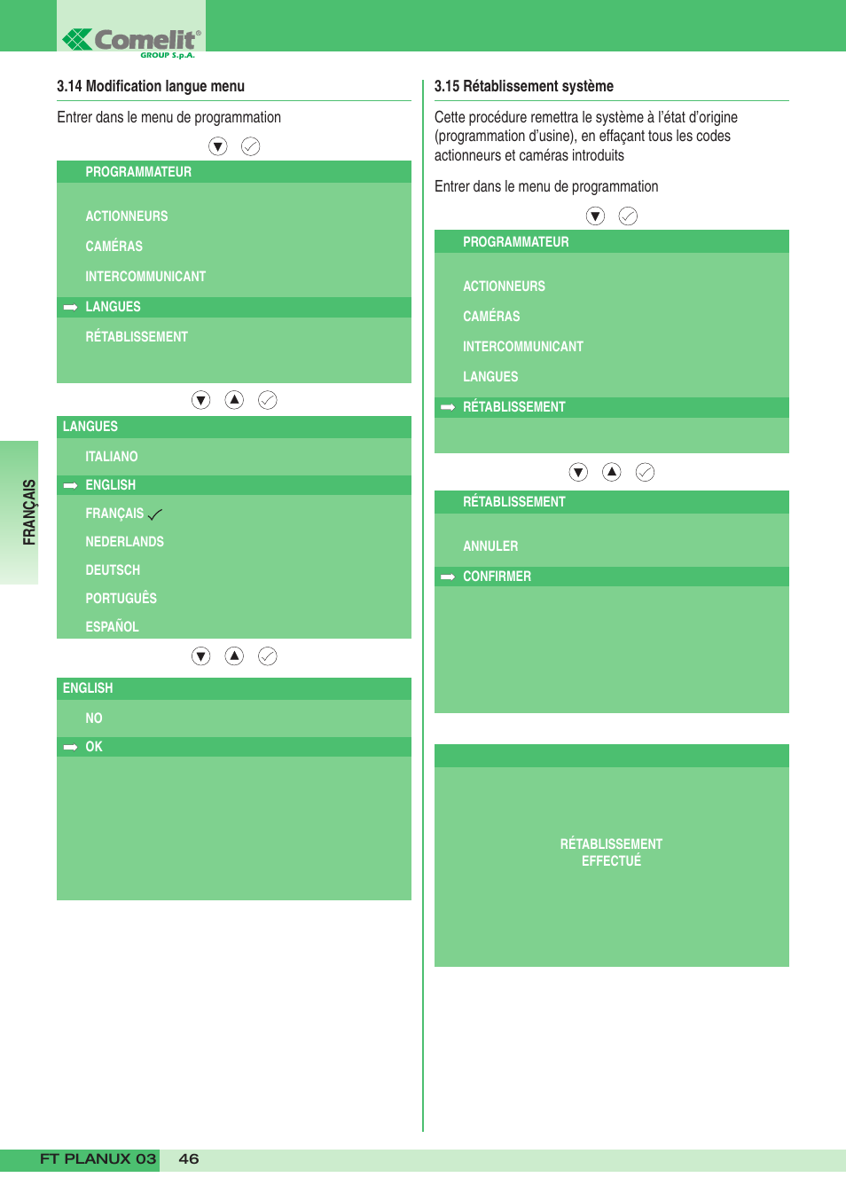 Comelit FT PLANUX 03 User Manual | Page 46 / 48