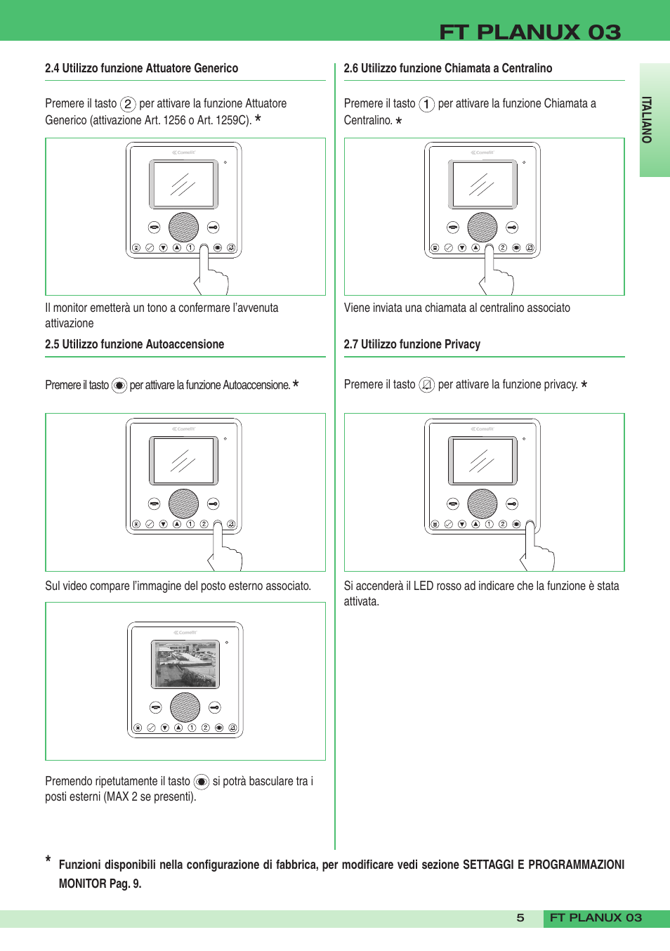 Ft planux 03 | Comelit FT PLANUX 03 User Manual | Page 5 / 48