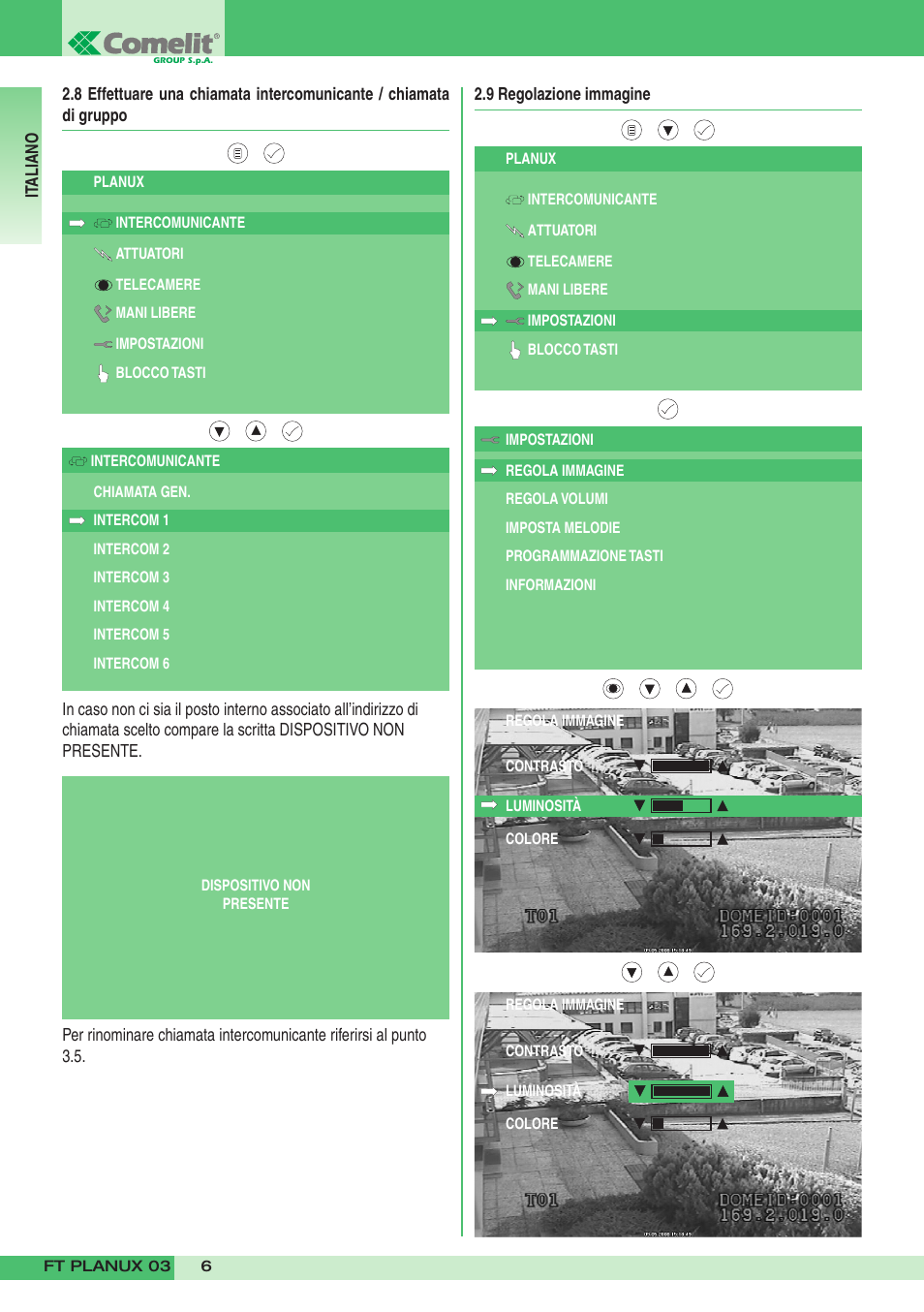 Comelit FT PLANUX 03 User Manual | Page 6 / 48