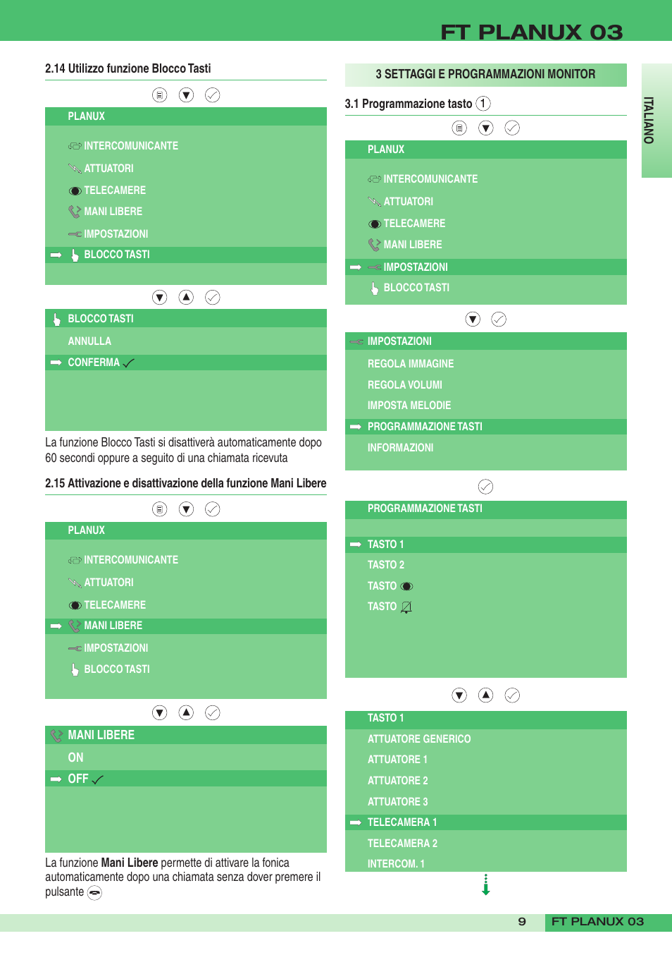 Ft planux 03 | Comelit FT PLANUX 03 User Manual | Page 9 / 48