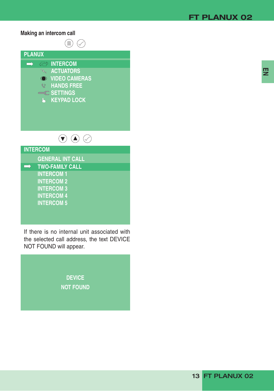 Comelit FT PLANUX 02 User Manual | Page 15 / 48