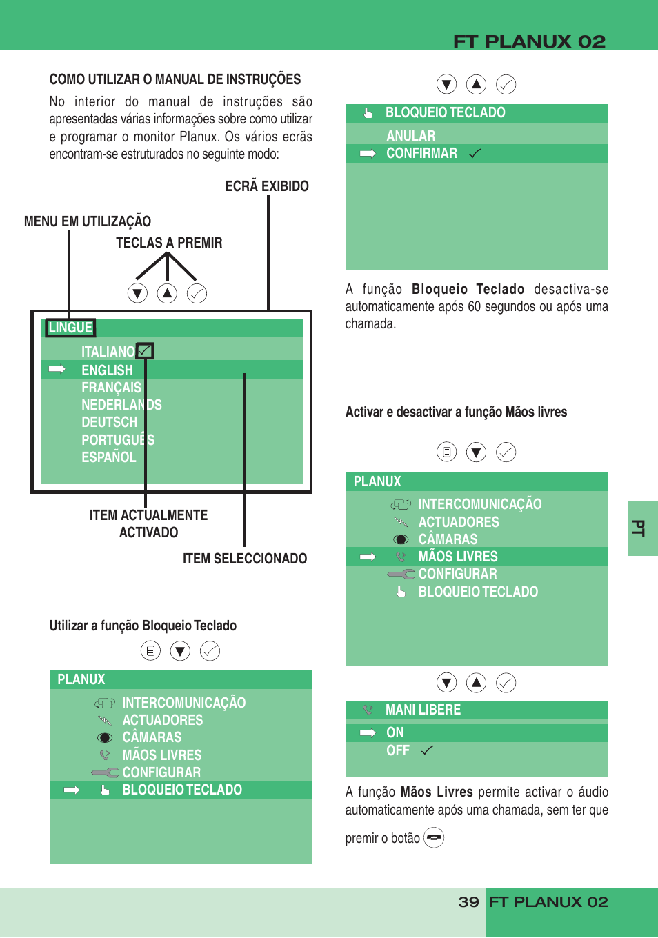 Comelit FT PLANUX 02 User Manual | Page 41 / 48