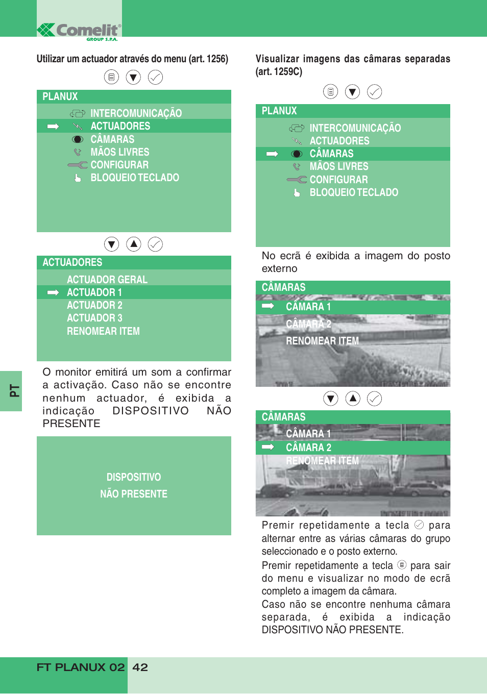 Comelit FT PLANUX 02 User Manual | Page 44 / 48