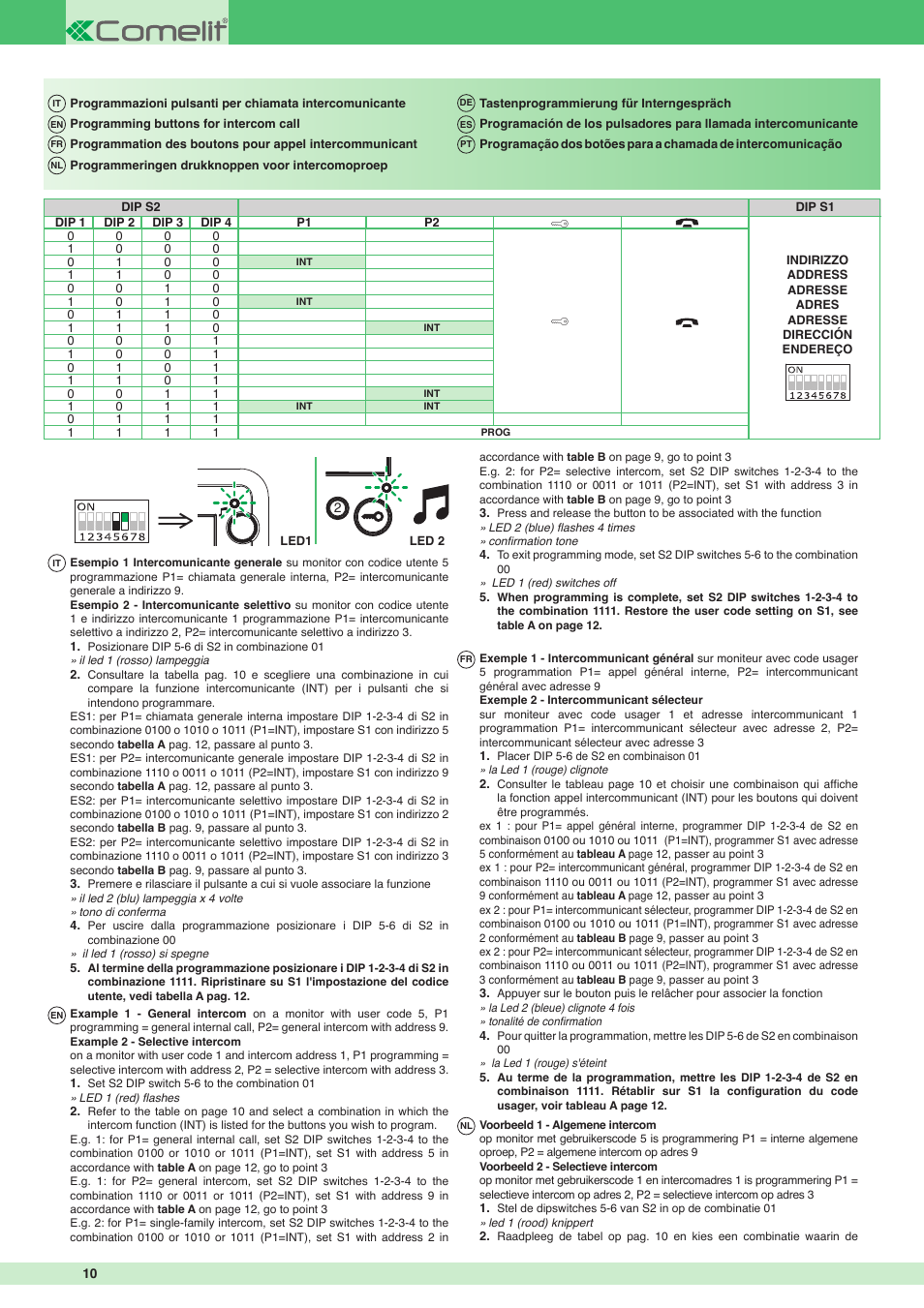 Comelit MT 6302S - 6302S BM User Manual | Page 10 / 20