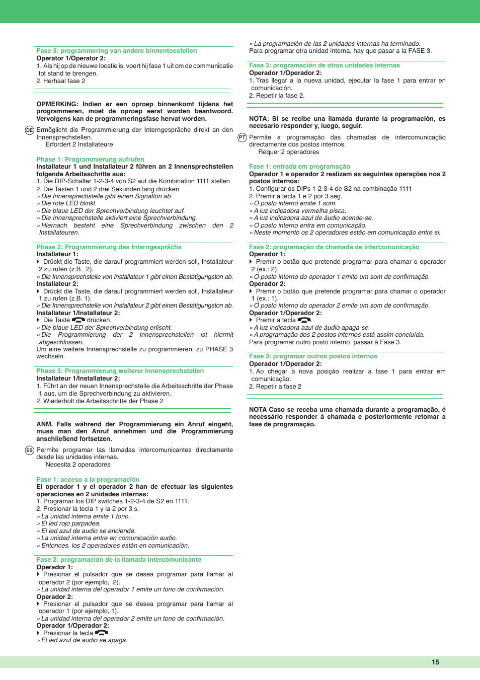 Comelit MT 6302S - 6302S BM User Manual | Page 15 / 20