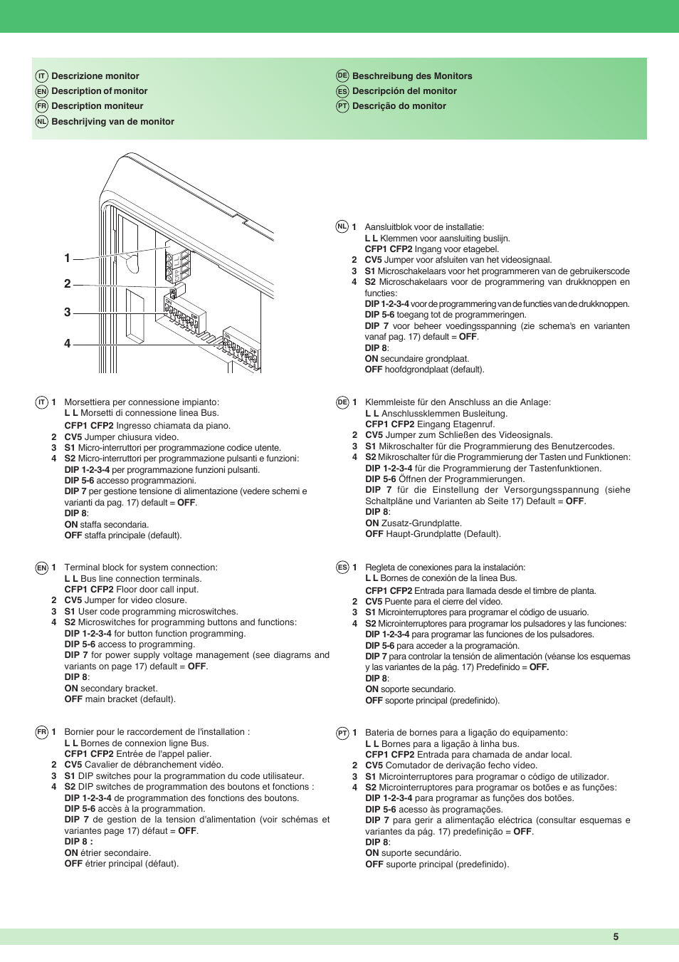 Comelit MT 6302S - 6302S BM User Manual | Page 5 / 20