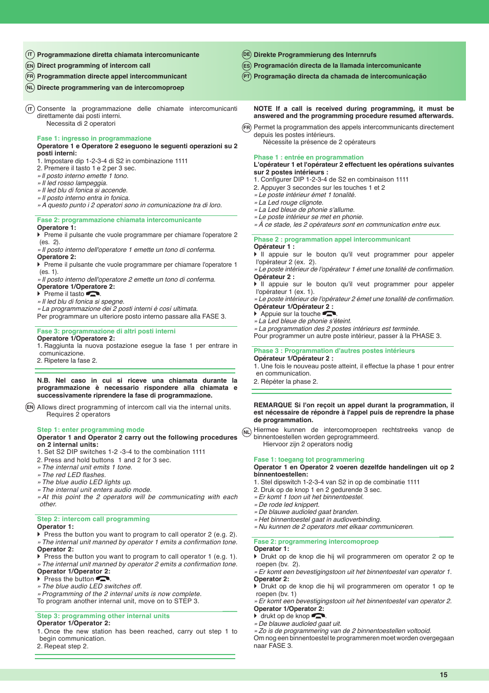 Comelit MT 6302P User Manual | Page 15 / 20