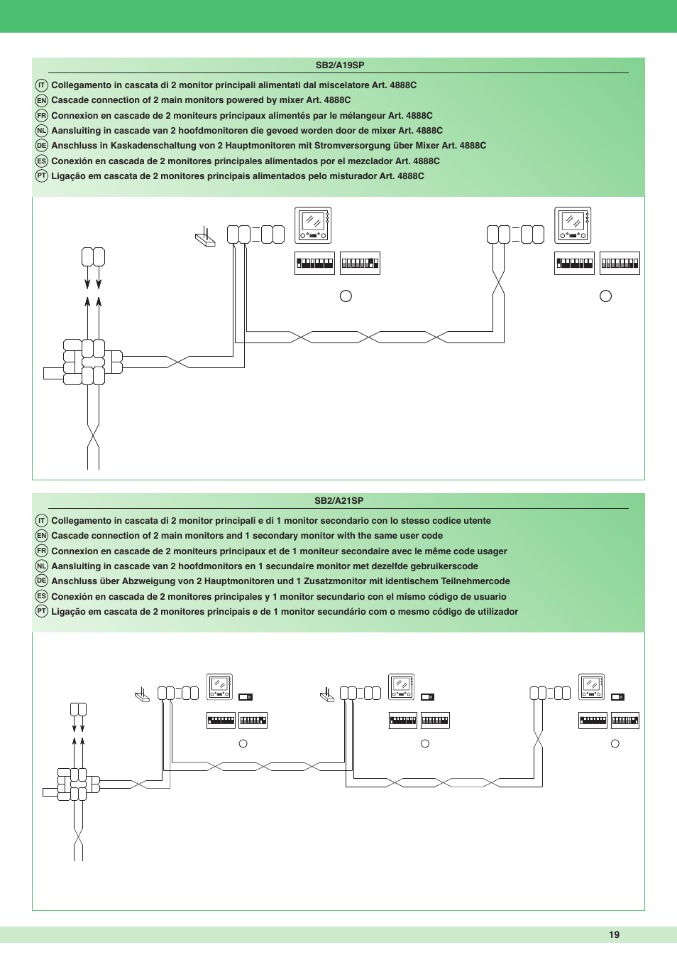 6302p, Sb2/a19sp | Comelit MT 6302P User Manual | Page 19 / 20