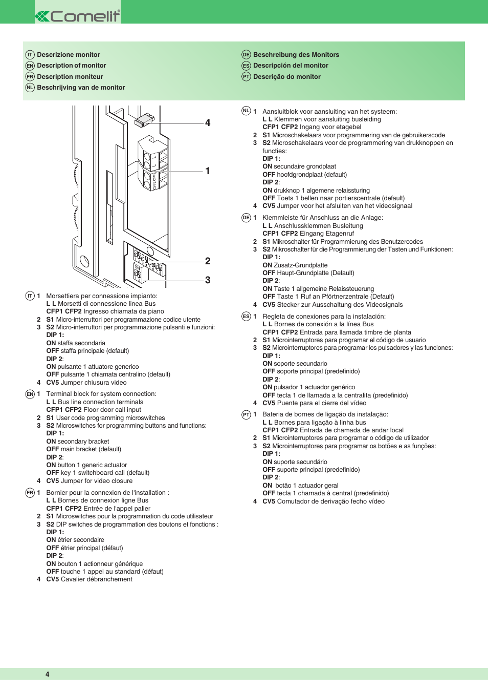Comelit MT 6401BC User Manual | Page 4 / 8