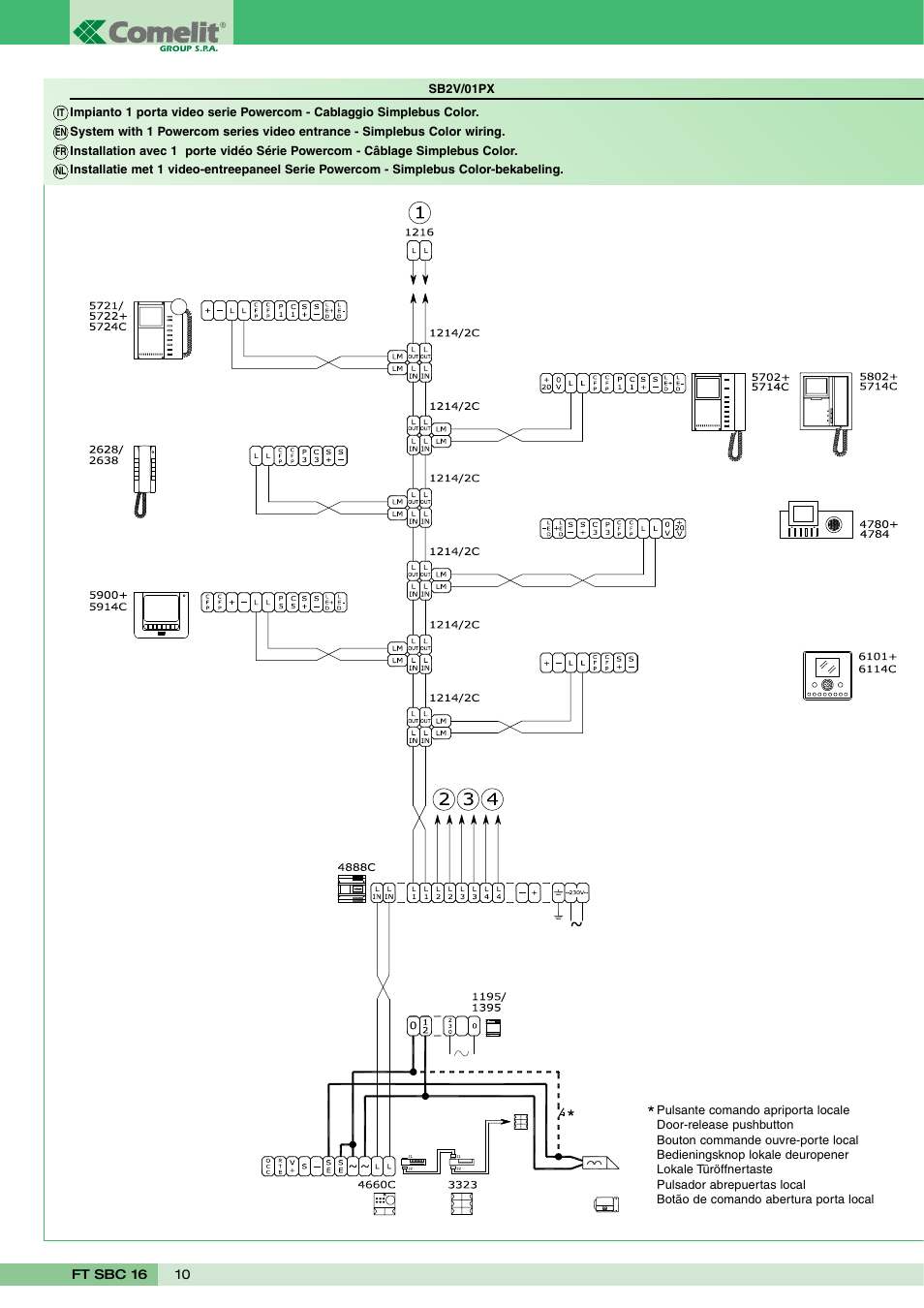 Comelit FT SBC 16 User Manual | Page 10 / 16