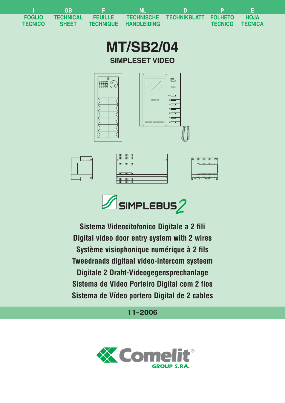 Comelit MT SB2 04 User Manual | 36 pages