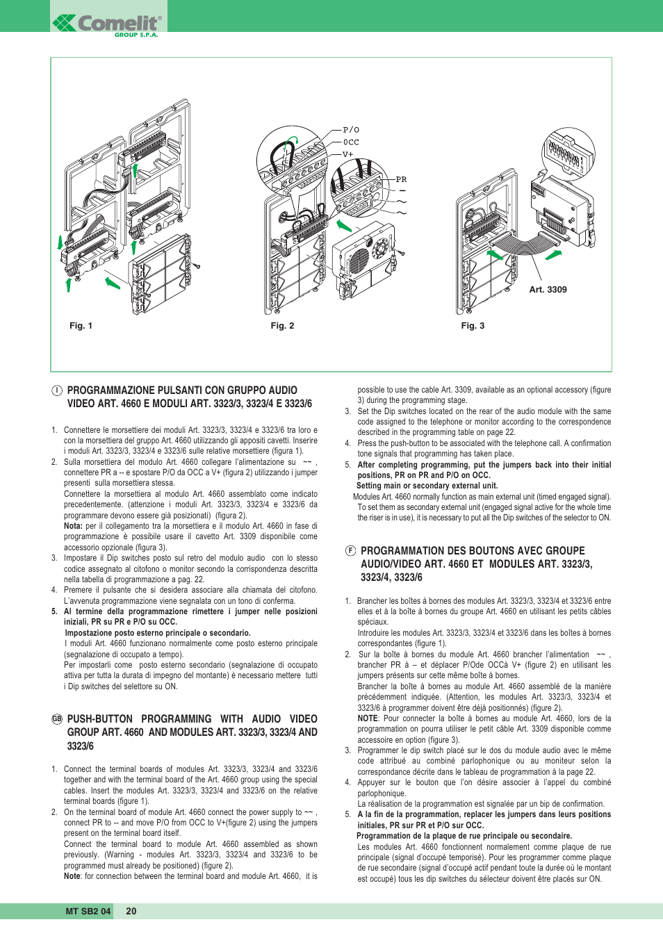 Comelit MT SB2 04 User Manual | Page 20 / 36