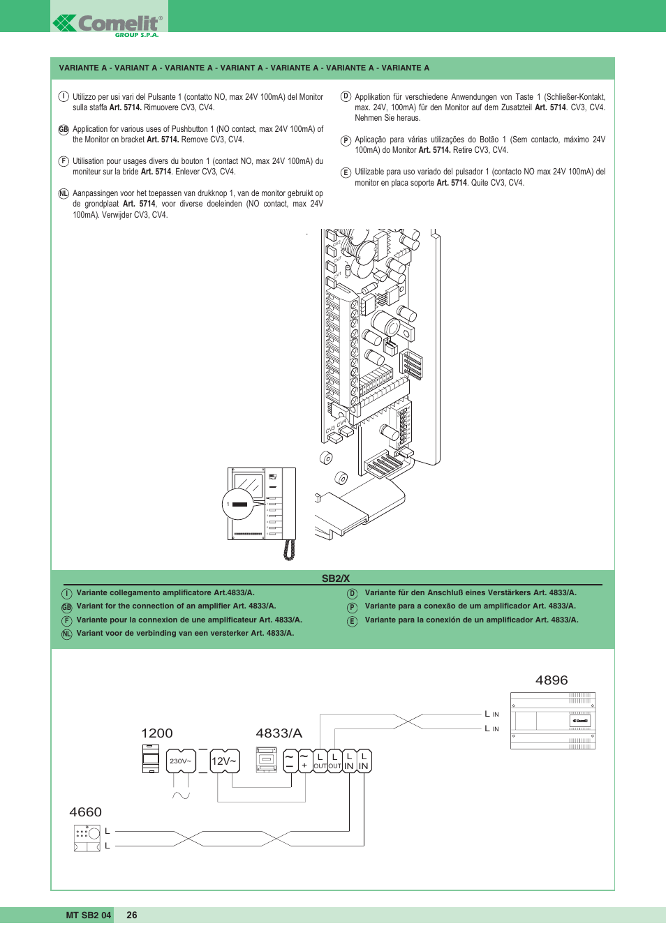 4833/a, Sb2/x | Comelit MT SB2 04 User Manual | Page 26 / 36