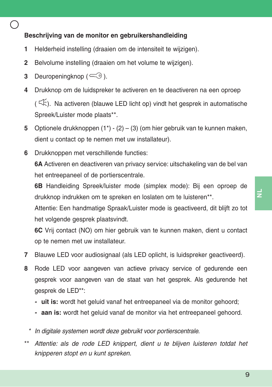 Comelit FT DIVA 01 User Manual | Page 9 / 16