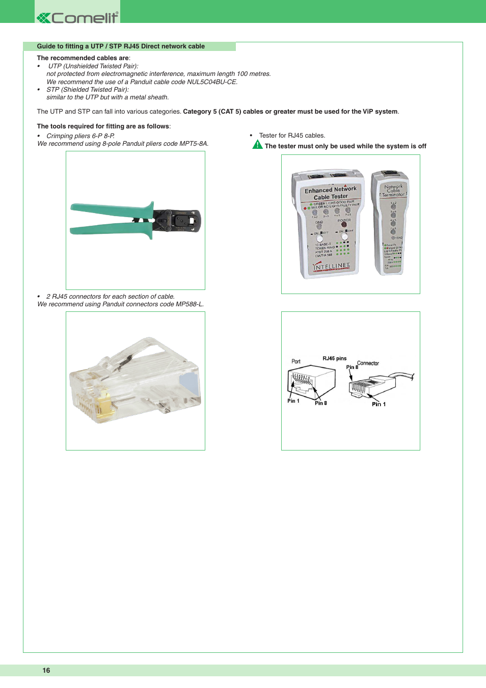 Comelit MT VIP SYSTEM User Manual | Page 16 / 60