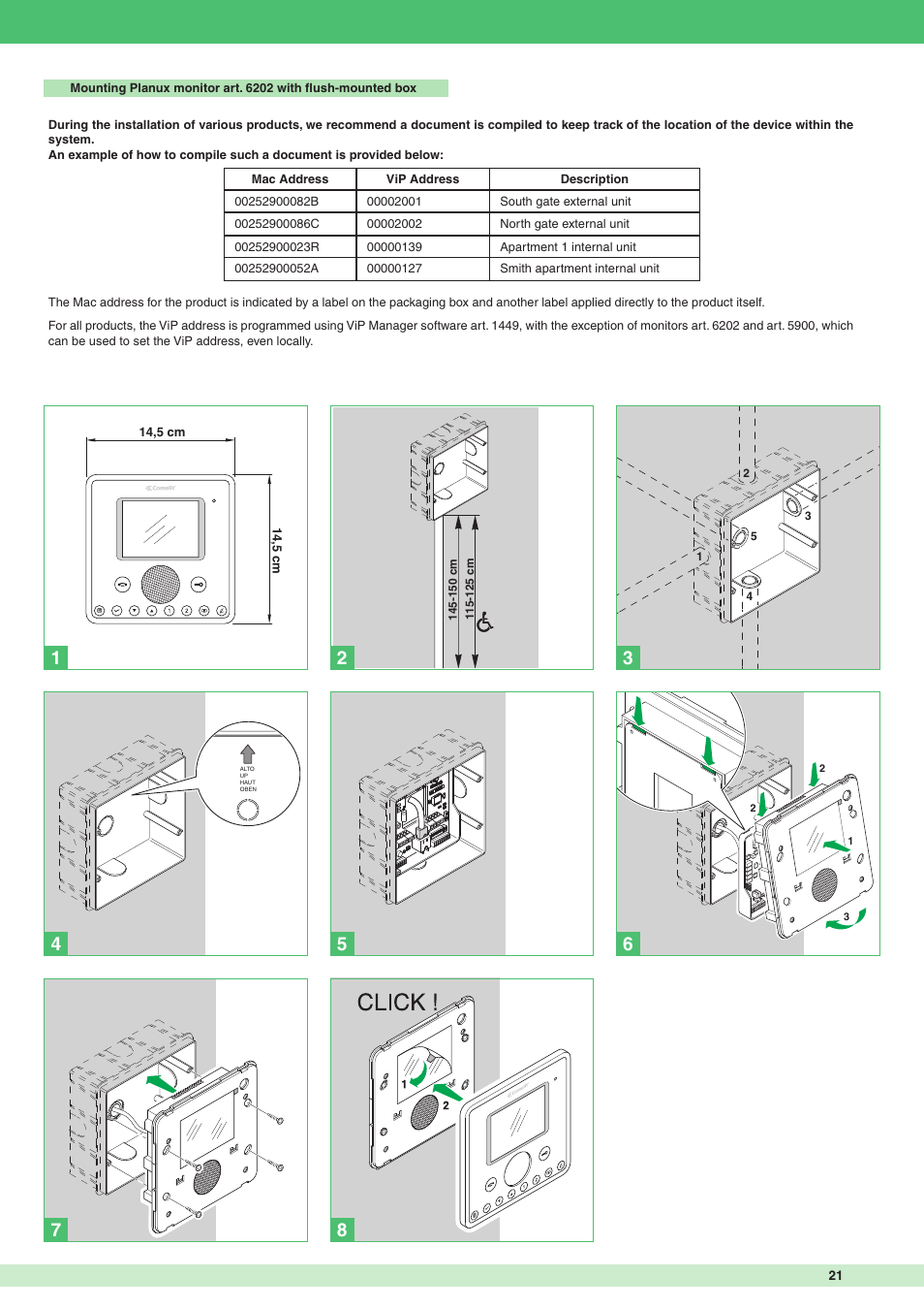 Comelit MT VIP SYSTEM User Manual | Page 21 / 60