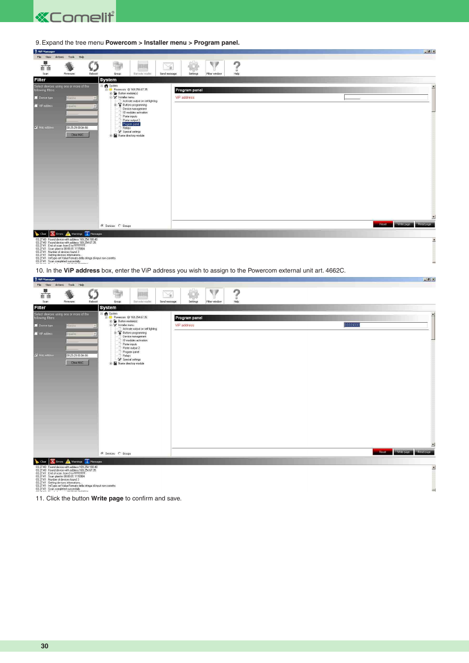 Comelit MT VIP SYSTEM User Manual | Page 30 / 60