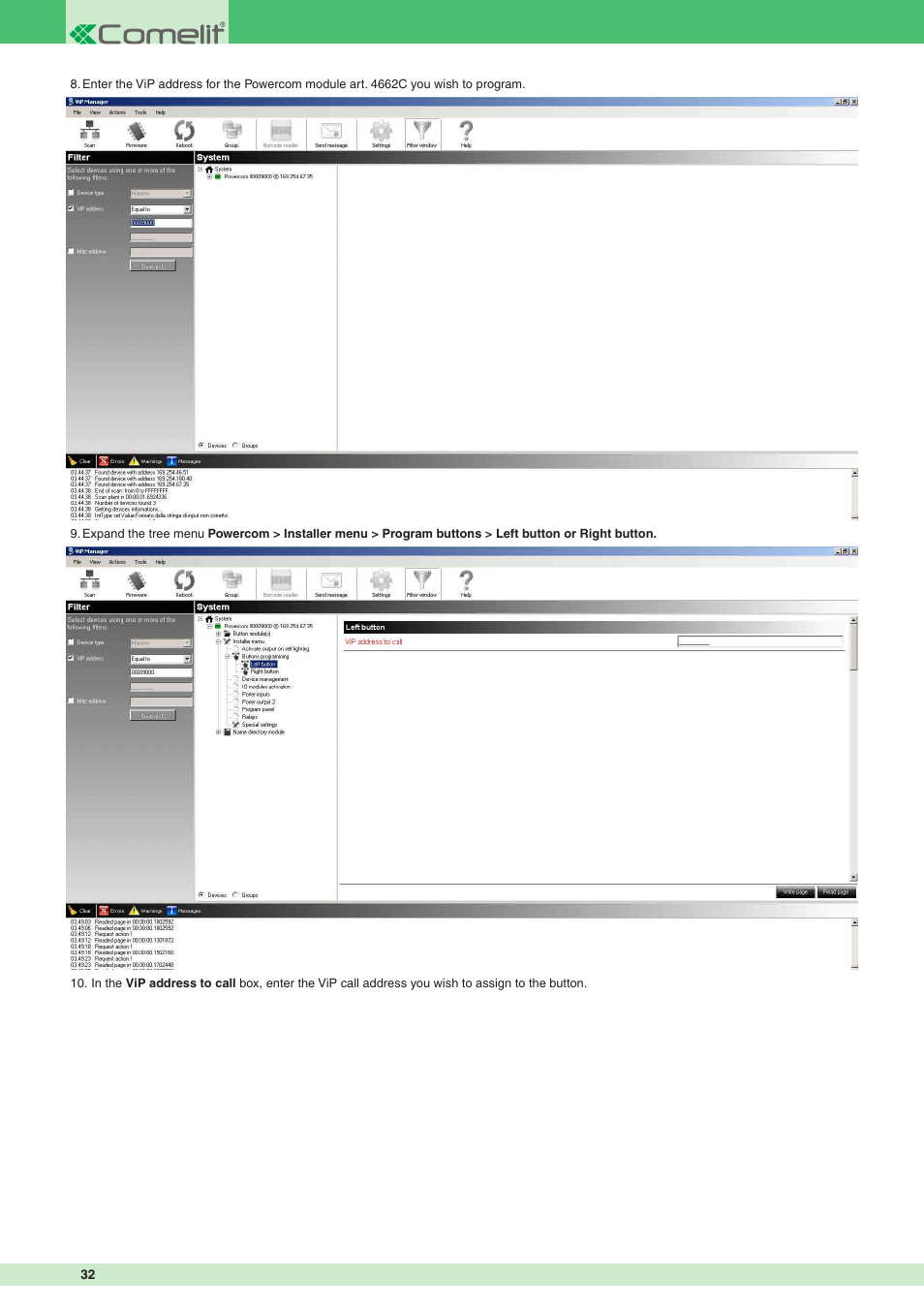 Comelit MT VIP SYSTEM User Manual | Page 32 / 60