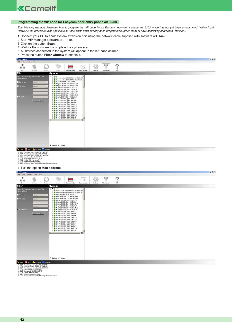 Comelit MT VIP SYSTEM User Manual | Page 42 / 60