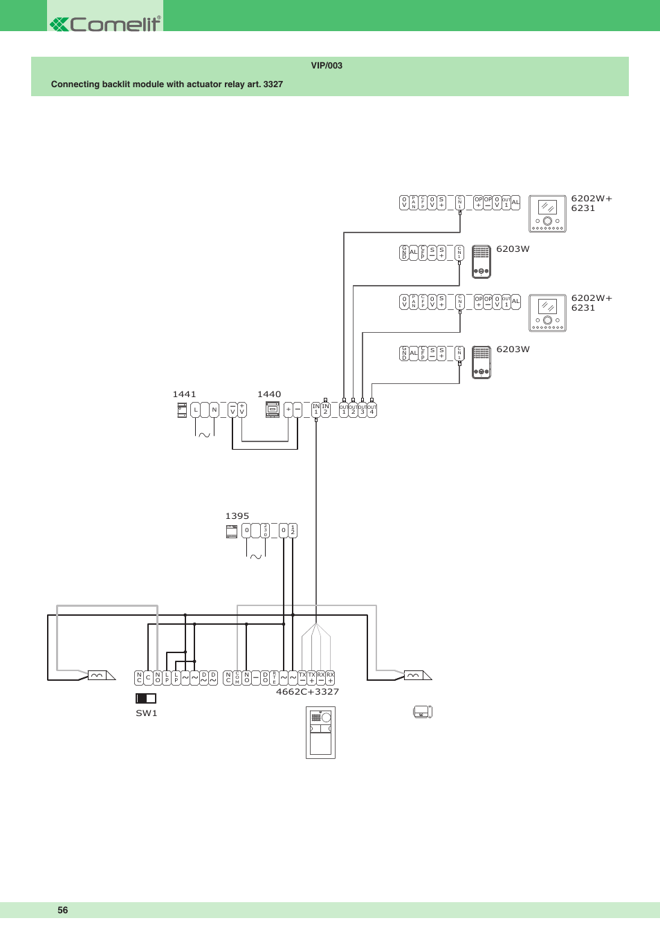 6203w | Comelit MT VIP SYSTEM User Manual | Page 56 / 60