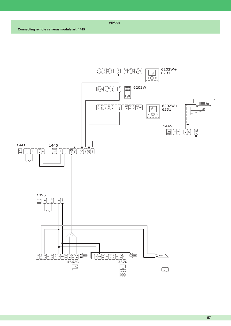 6203w, 4662c | Comelit MT VIP SYSTEM User Manual | Page 57 / 60