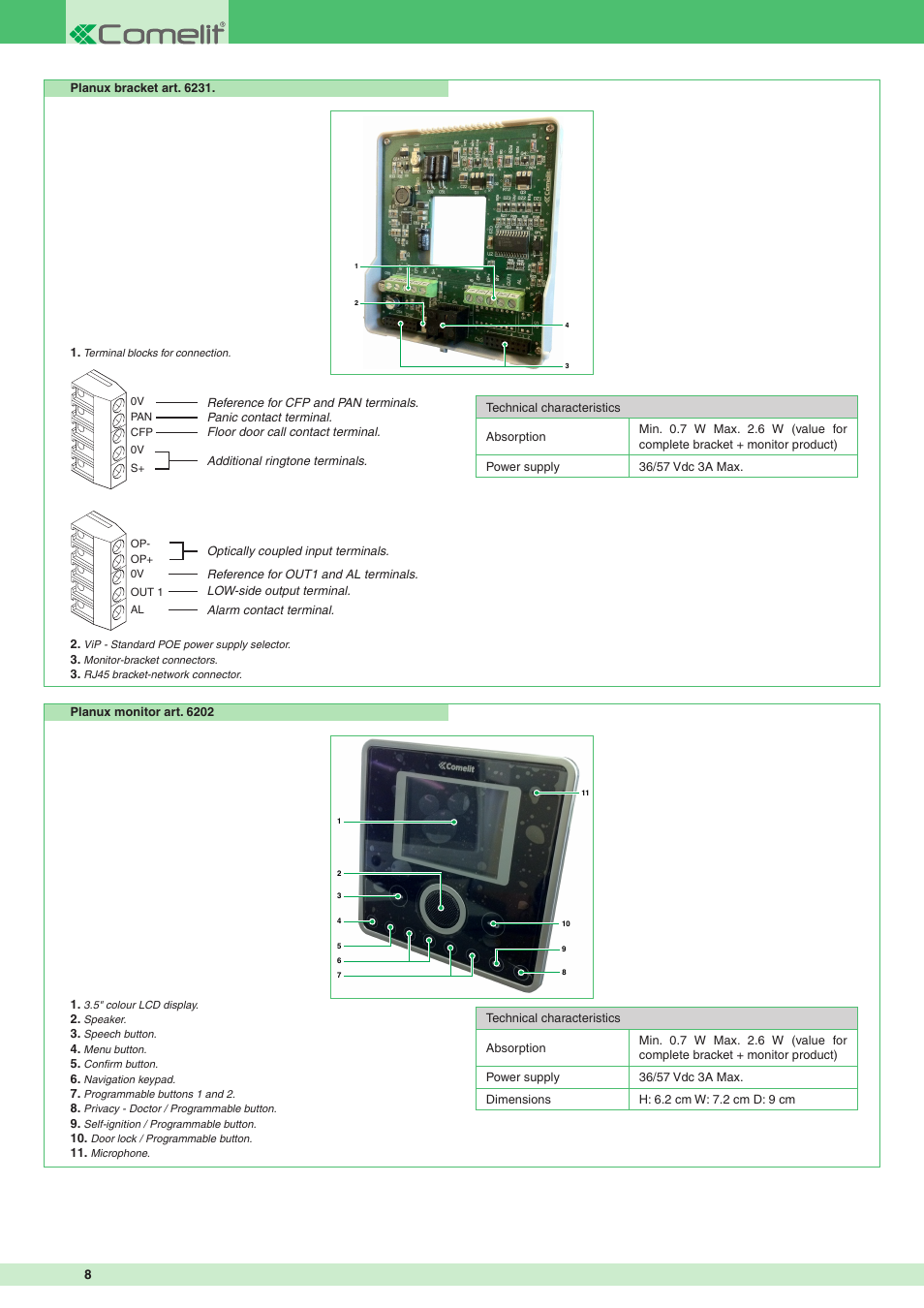 Comelit MT VIP SYSTEM User Manual | Page 8 / 60