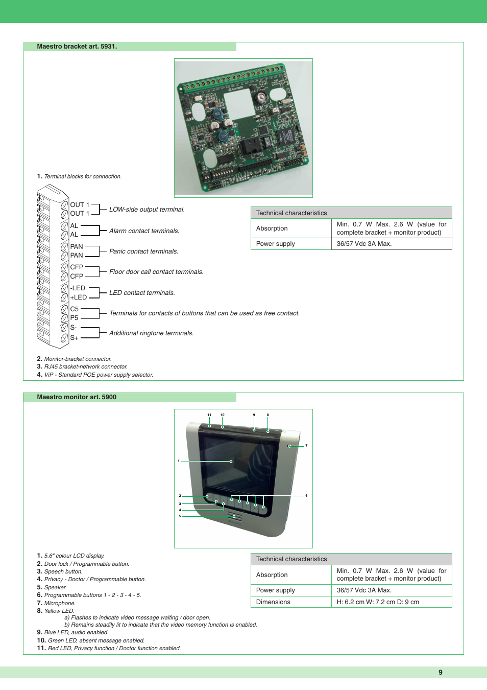 Comelit MT VIP SYSTEM User Manual | Page 9 / 60