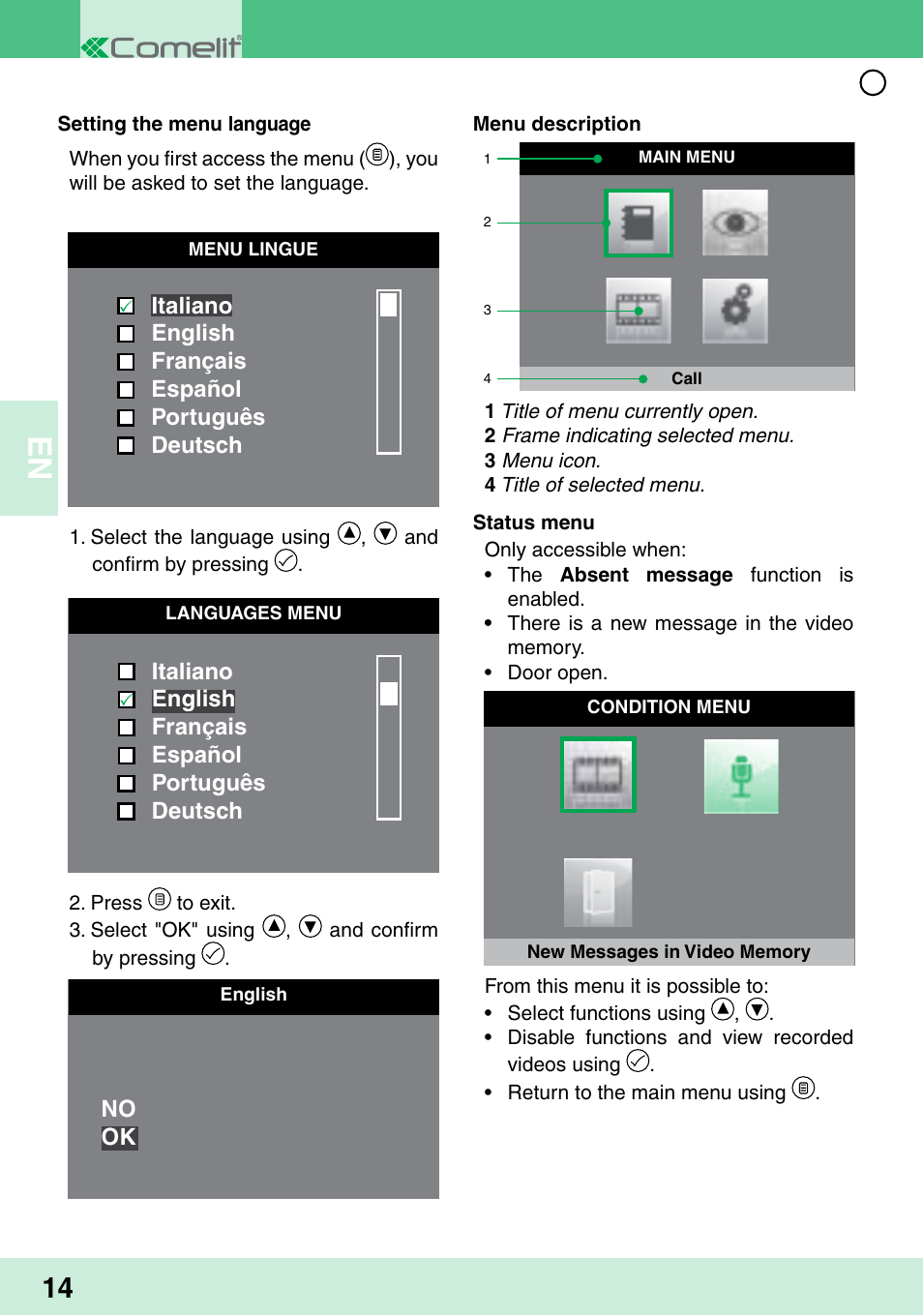 Comelit MU 6202 User Manual | Page 16 / 58