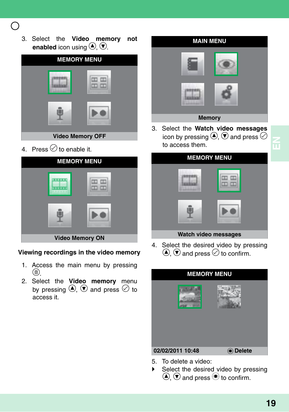 Comelit MU 6202 User Manual | Page 21 / 58