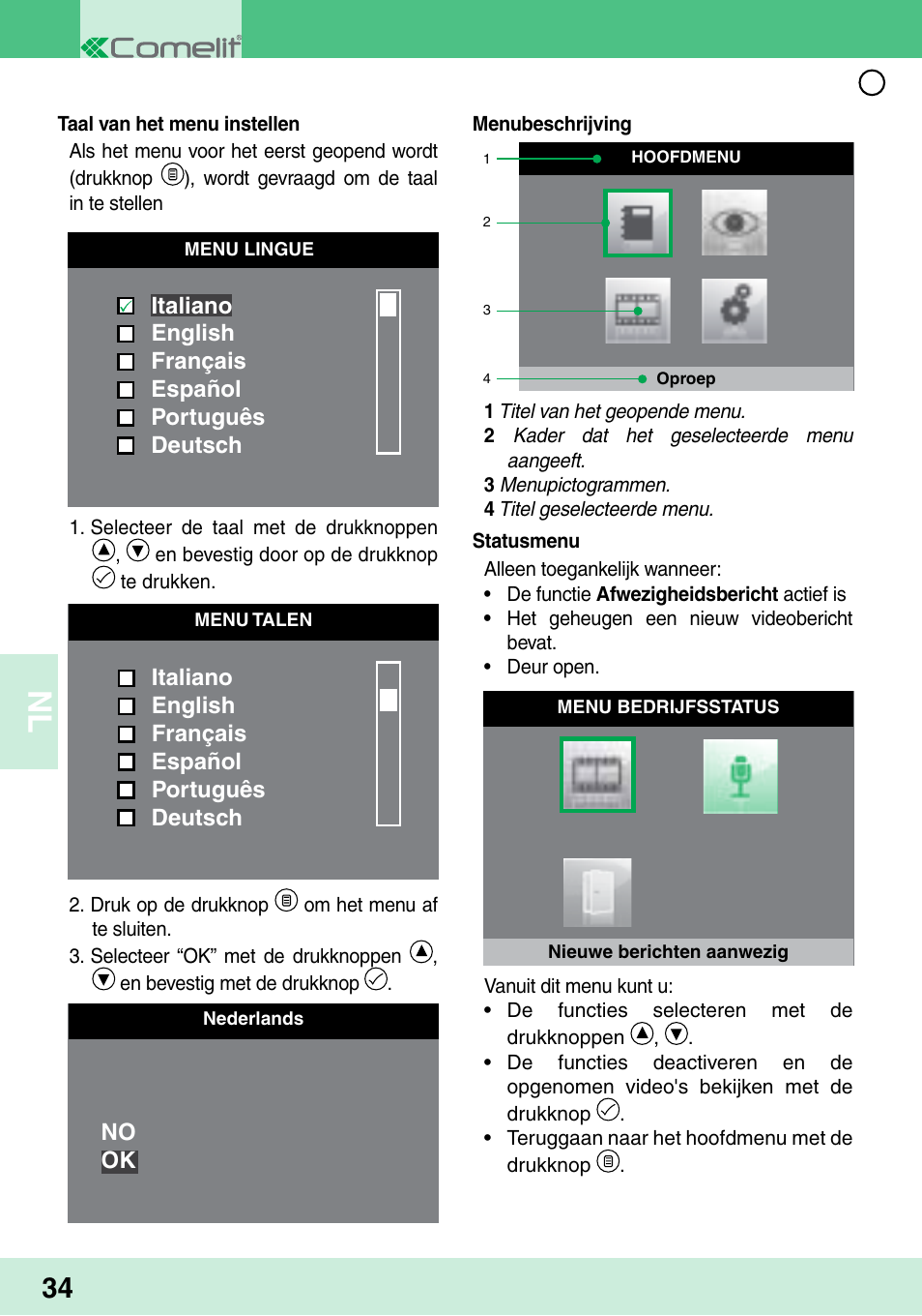 Comelit MU 6202 User Manual | Page 36 / 58