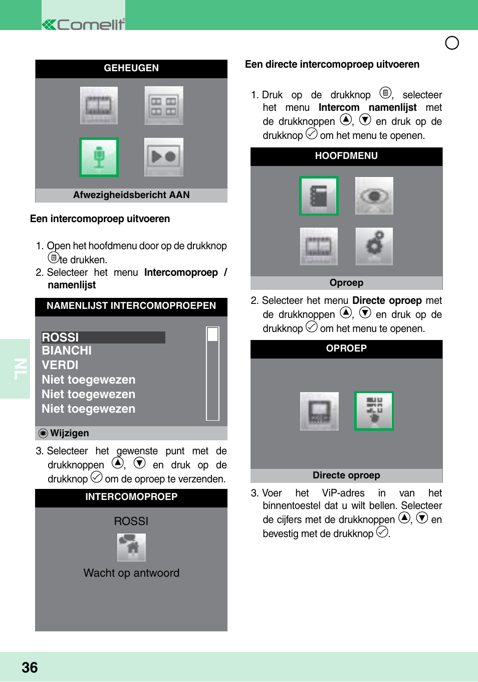 Comelit MU 6202 User Manual | Page 38 / 58