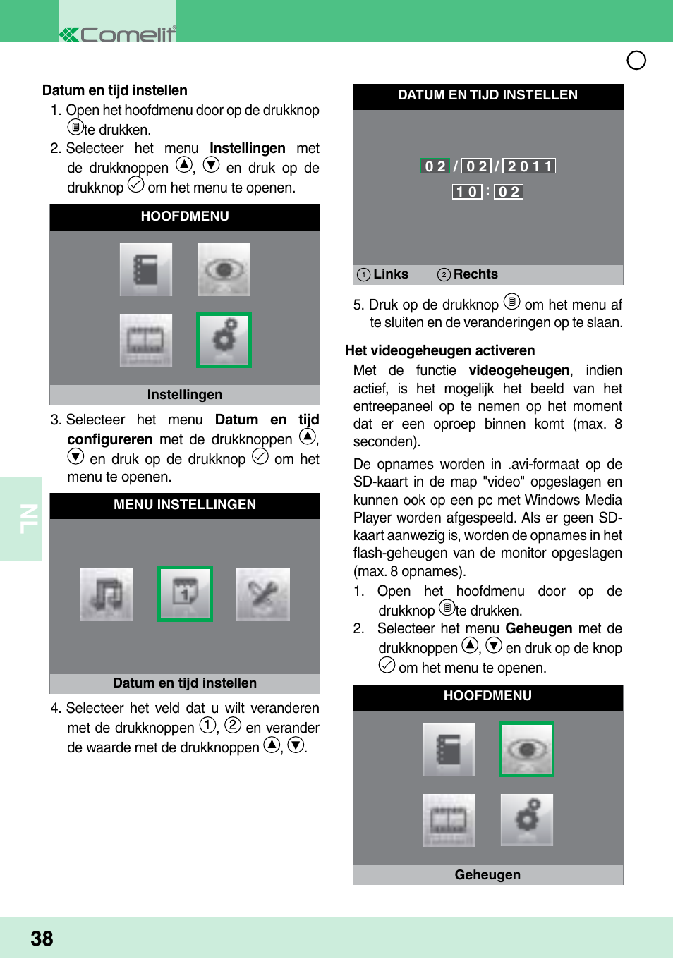 Comelit MU 6202 User Manual | Page 40 / 58