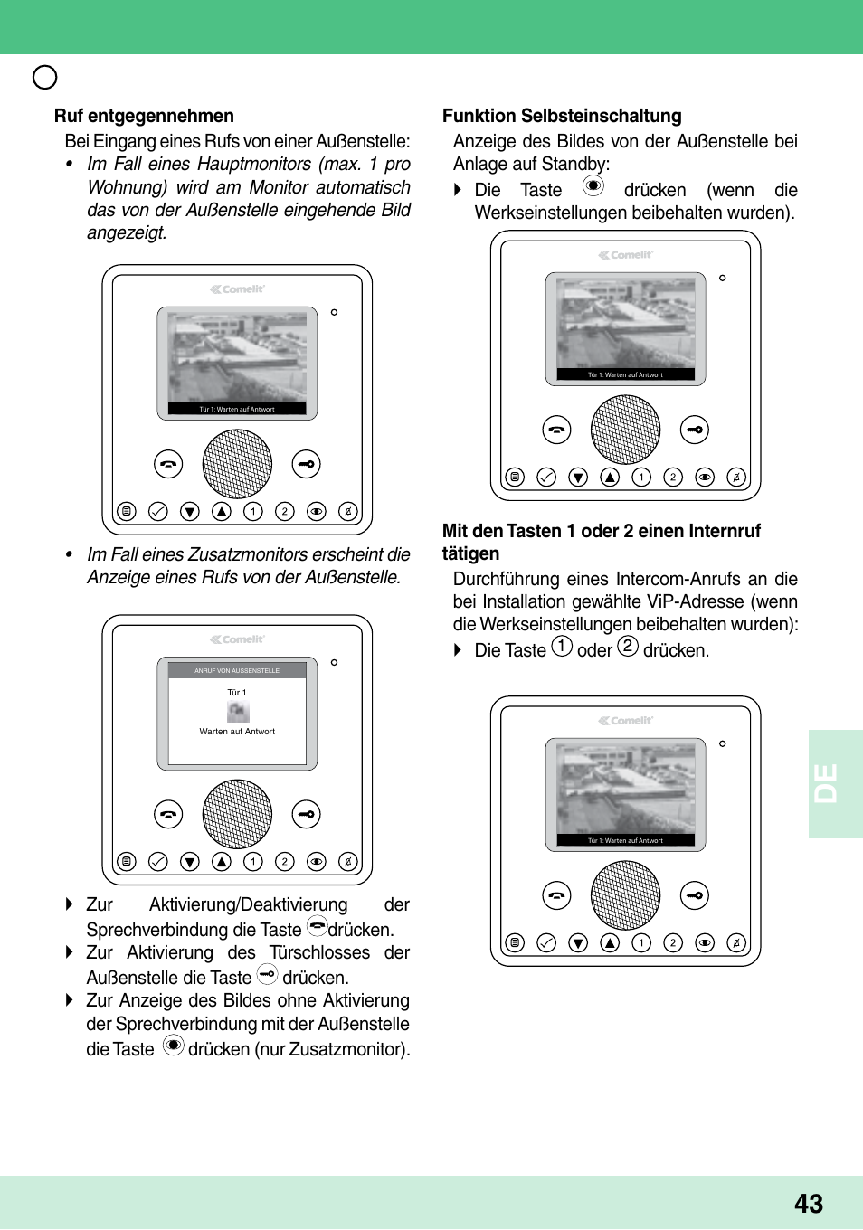 Comelit MU 6202 User Manual | Page 45 / 58