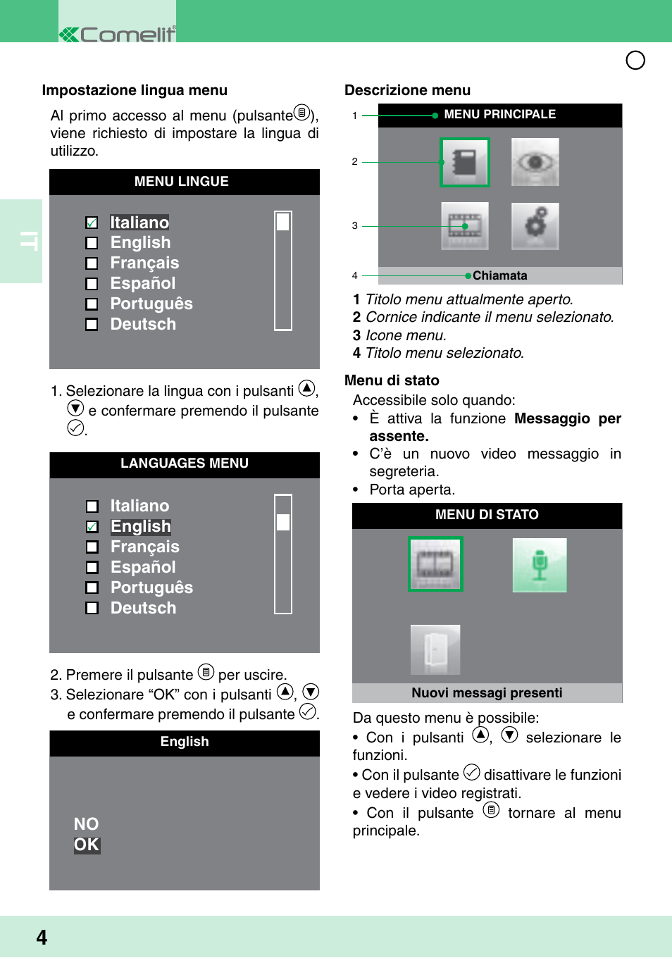 Comelit MU 6202 User Manual | Page 6 / 58