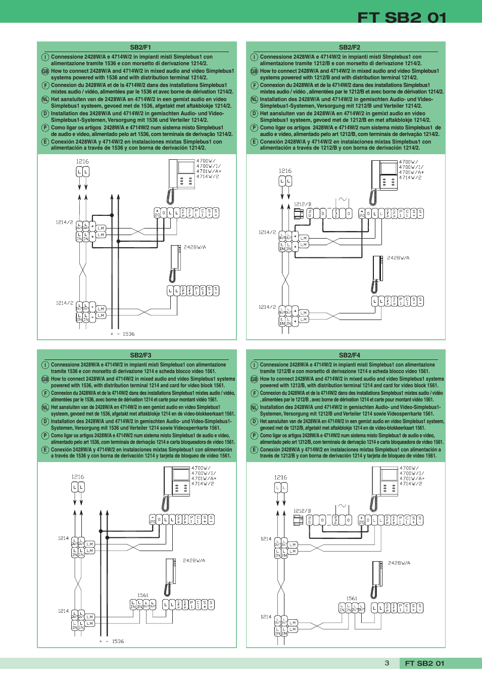 Ft sb2 01 | Comelit FT SB2 01 User Manual | Page 3 / 8