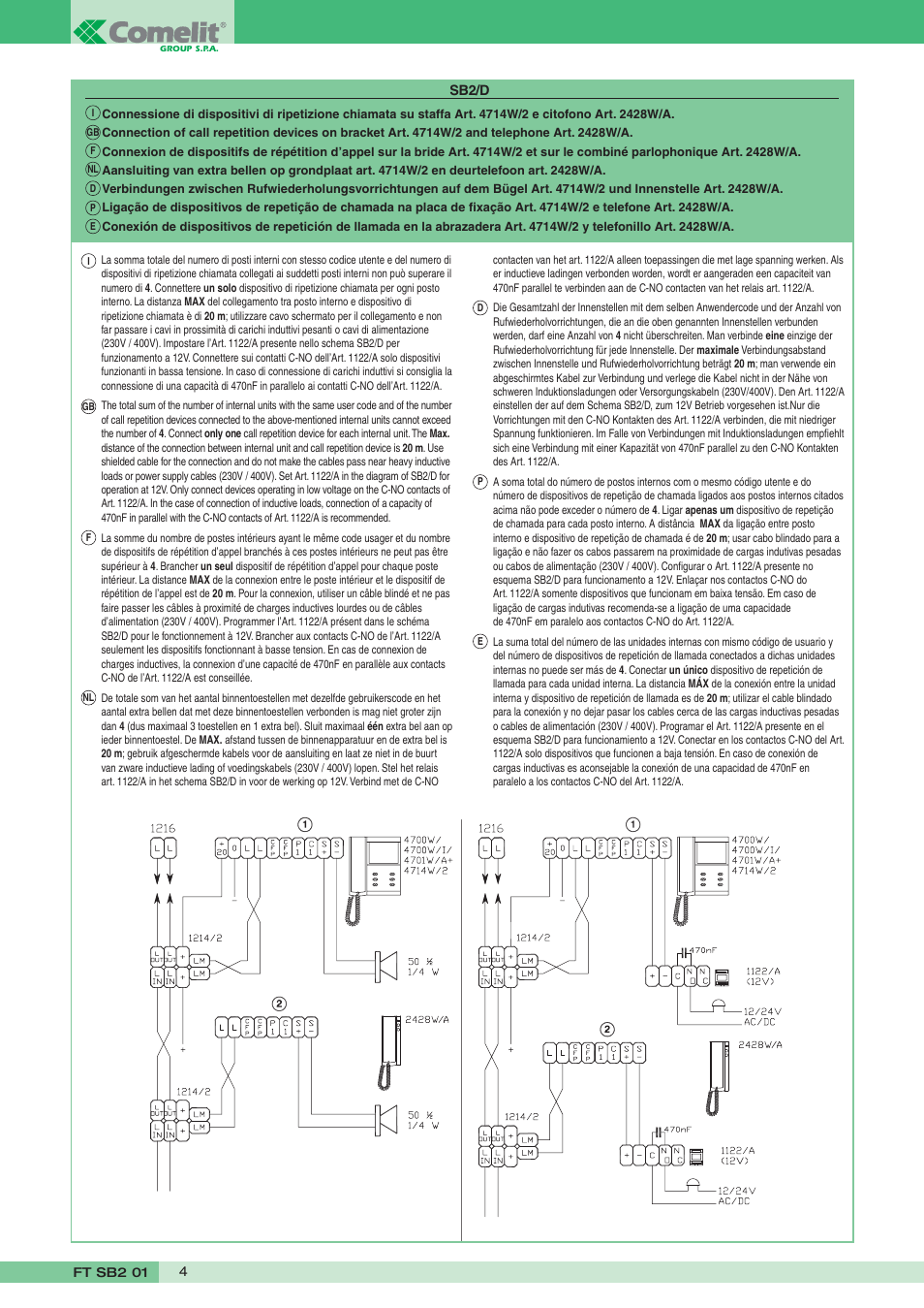 Comelit FT SB2 01 User Manual | Page 4 / 8