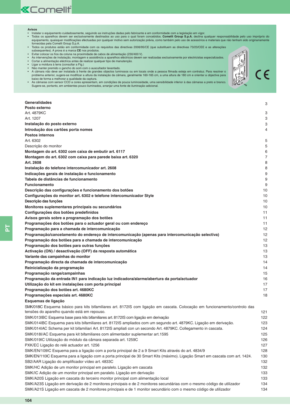 Comelit MT 8172IS User Manual | Page 104 / 140