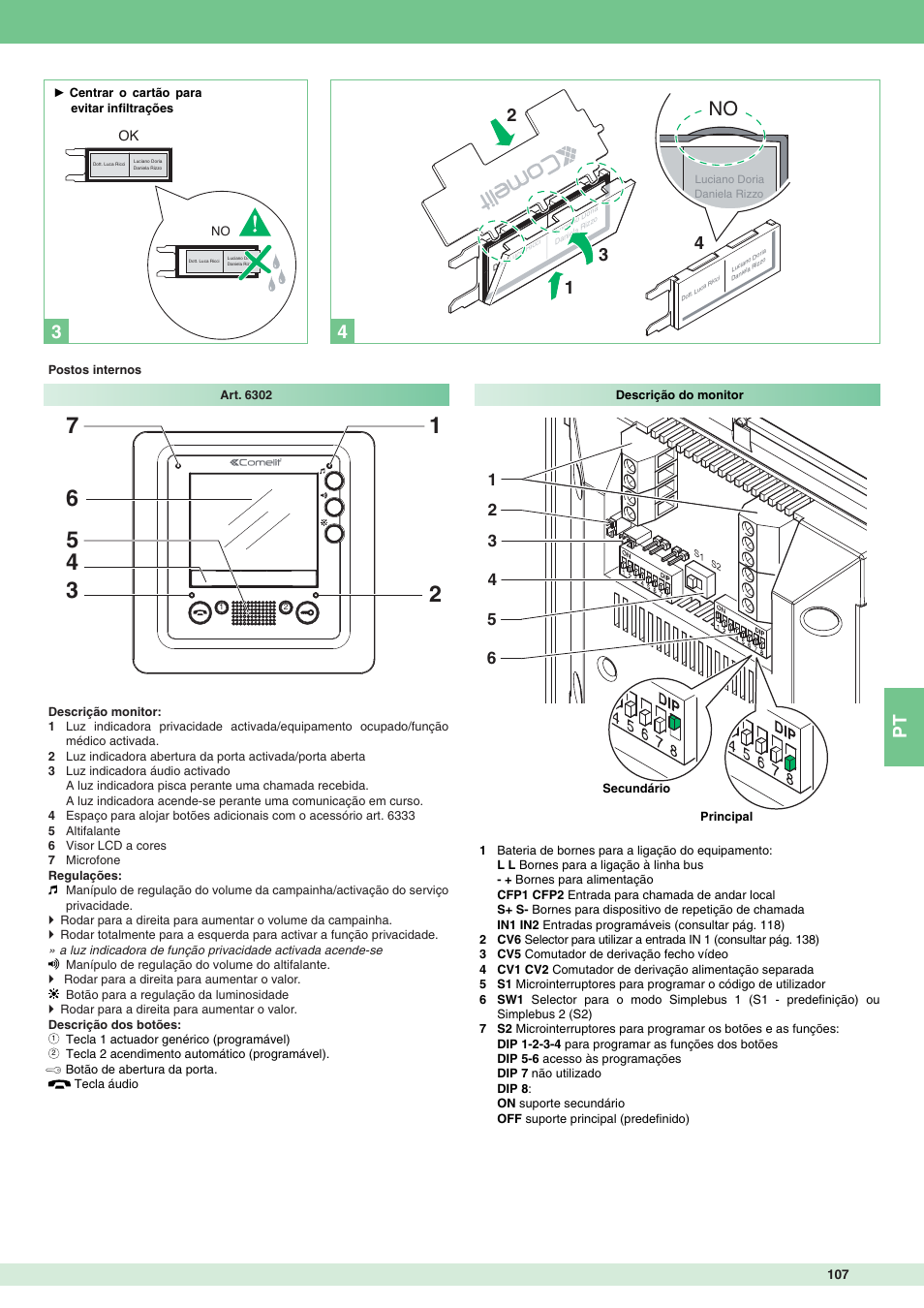 Pt 4 3 | Comelit MT 8172IS User Manual | Page 107 / 140