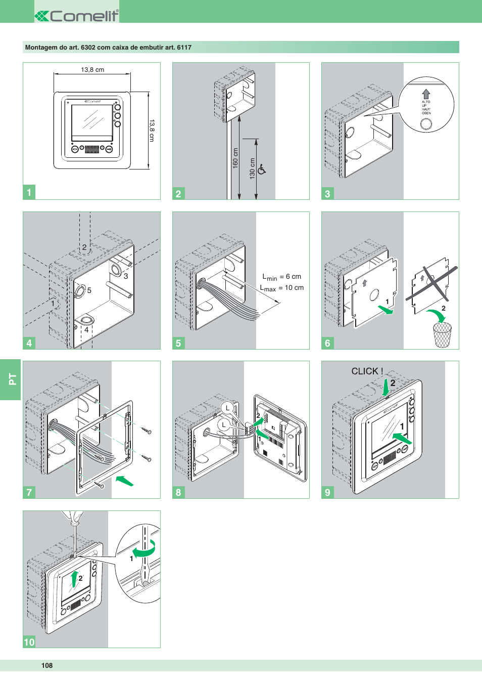 Comelit MT 8172IS User Manual | Page 108 / 140