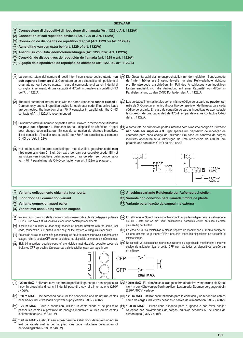 Comelit MT 8172IS User Manual | Page 137 / 140