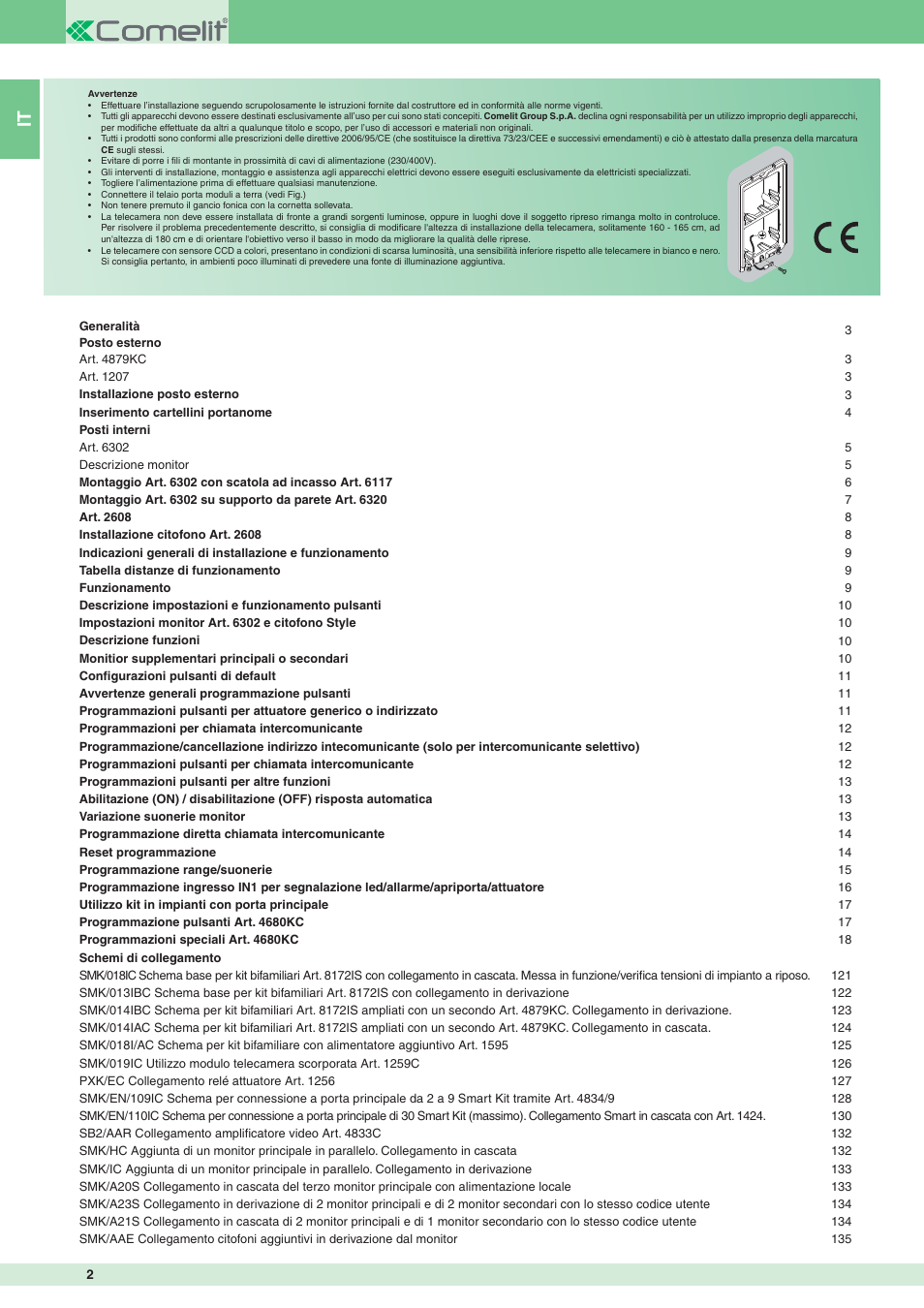 Comelit MT 8172IS User Manual | Page 2 / 140