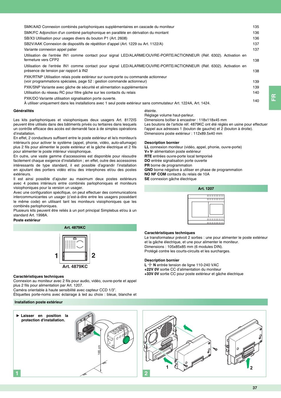 Fr 2 | Comelit MT 8172IS User Manual | Page 37 / 140