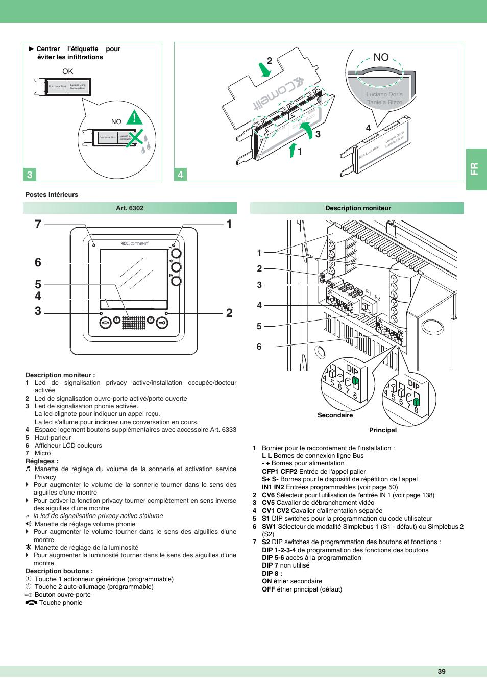 Fr 4 3 | Comelit MT 8172IS User Manual | Page 39 / 140